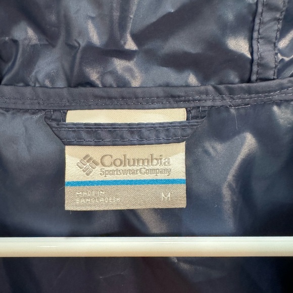 COLUMBIA WOMENS LIGHT JACKET GENTLY USED LIKE NEW MEDIUM BLUE RED WHITE - Picture 2 of 3